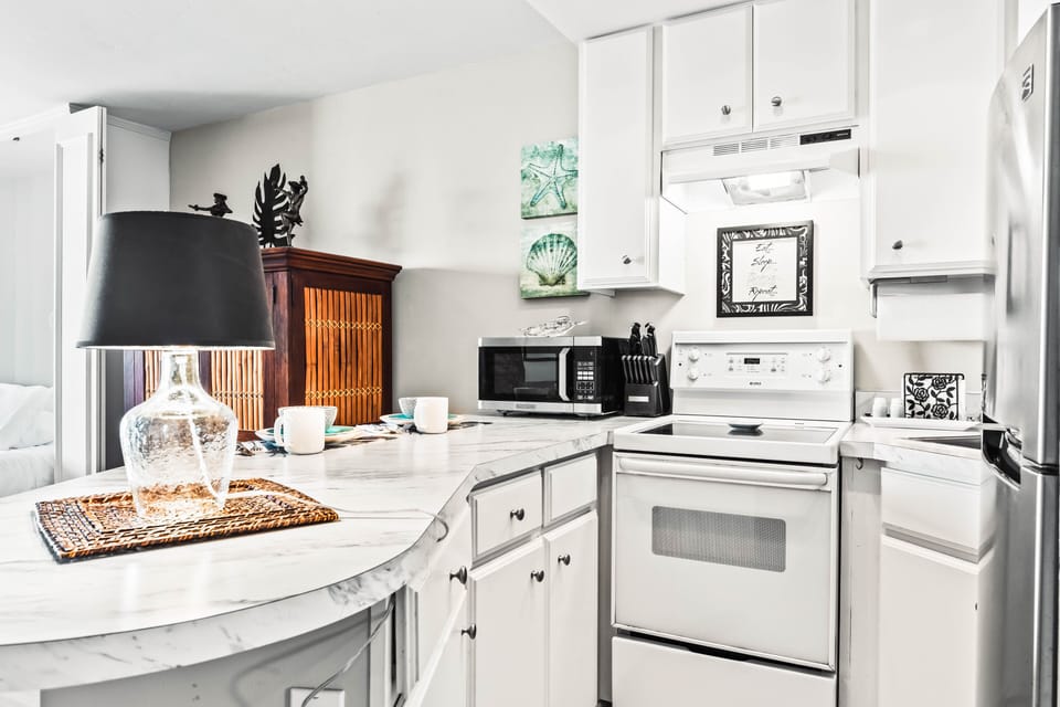 Ample storage space in the kitchen