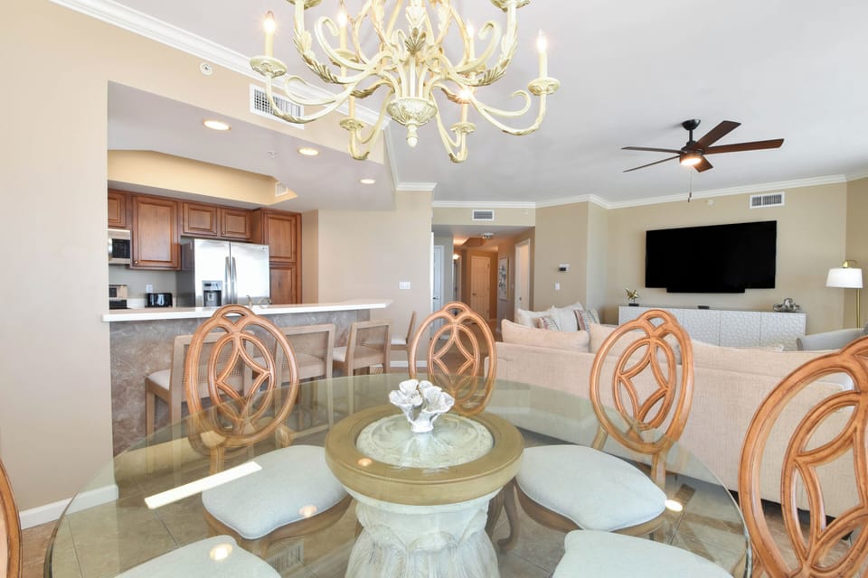 Silver Beach Towers West 906- Dining Area into Living Area