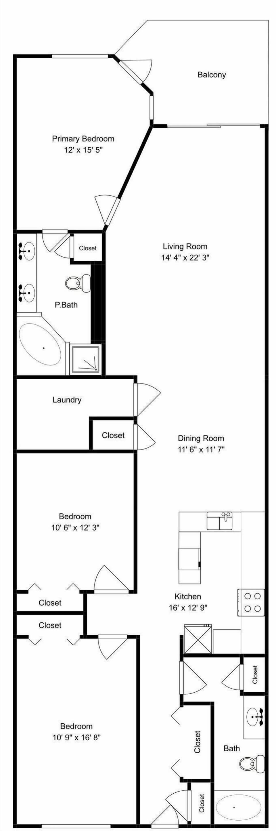 Sandpiper 302 - Floor Plan