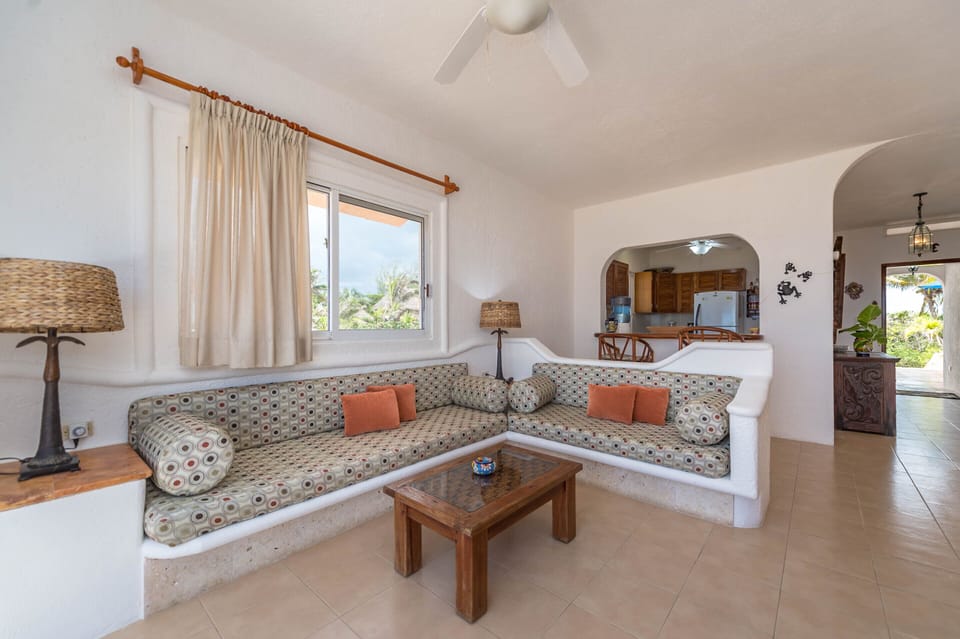 Casa Del Mar Akumal Mexico vacation home rental - Living area.