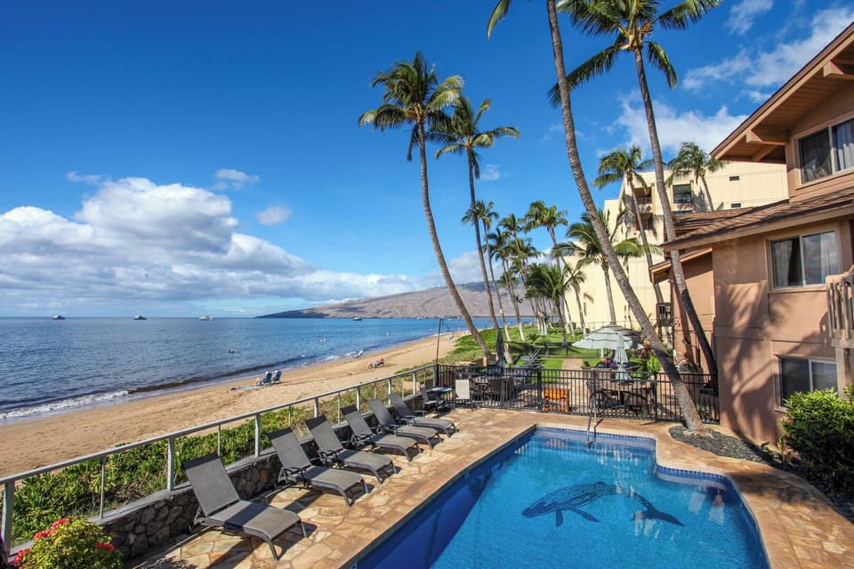 Kihei Sands B5 - Beachfront living for your Hawaiian vacation! The only thing between you and the ocean is a sandy beach.