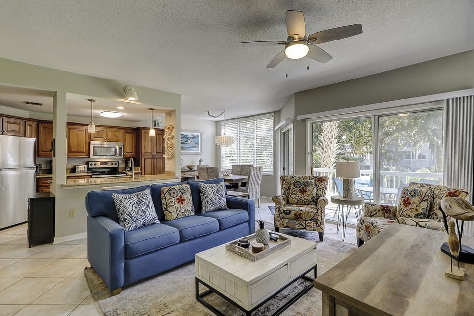 open floor plan living room