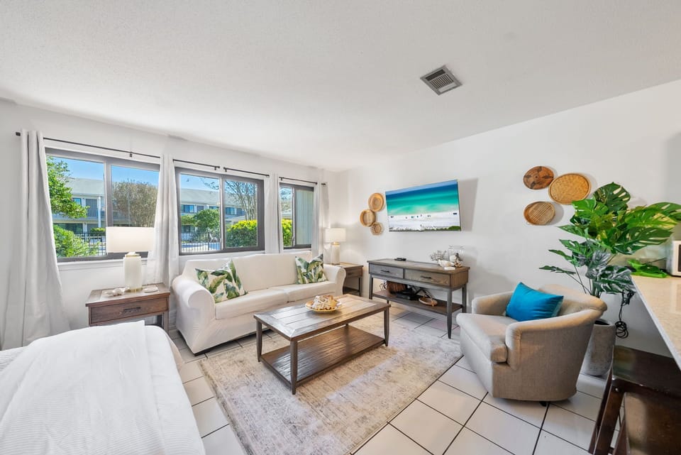 Hidden Beach Villas - 111 | Living Area | Murphy Bed