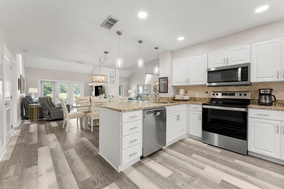 Open Concept Kitchen, Dining, & Living Room