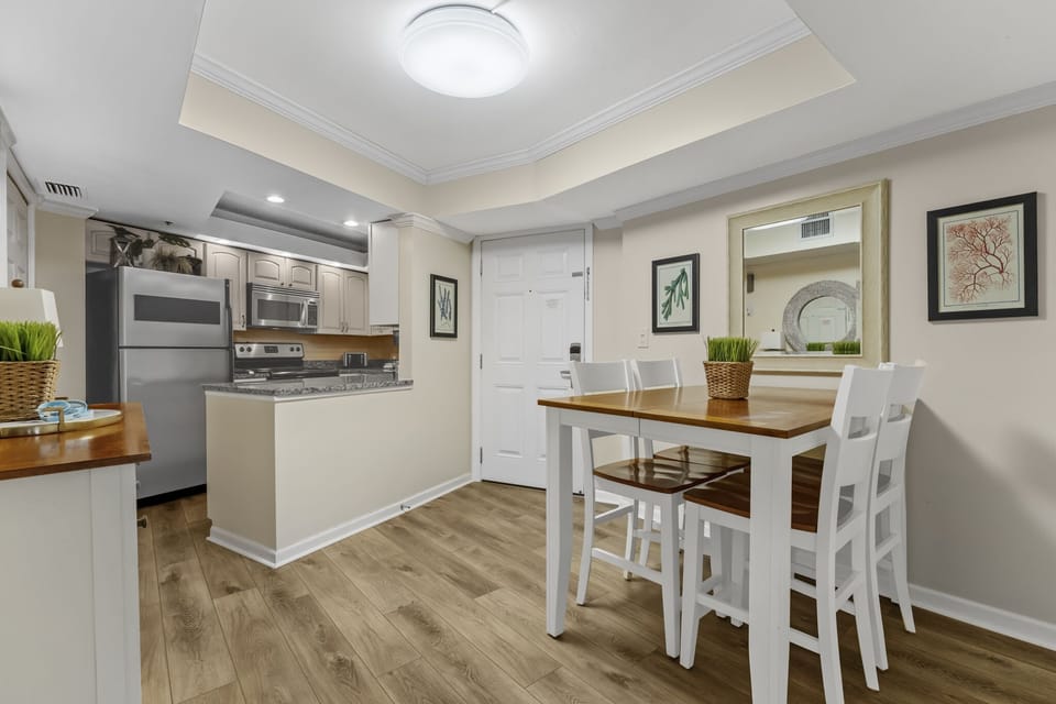 entrance to kitchen and dining area