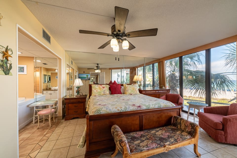 You'll love sitting by the window in your main suite with that special someone and just watching the waves and the people!