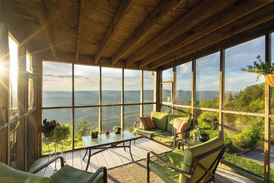 Screened porch with a view!