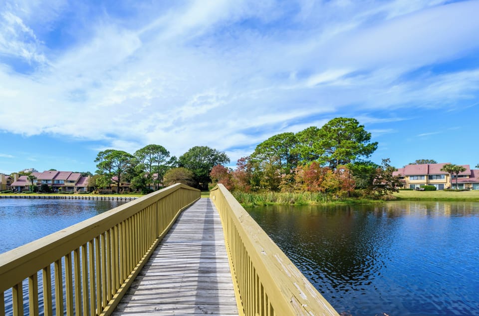 Beachwalk Villas Bridge over Horseshoe Lake