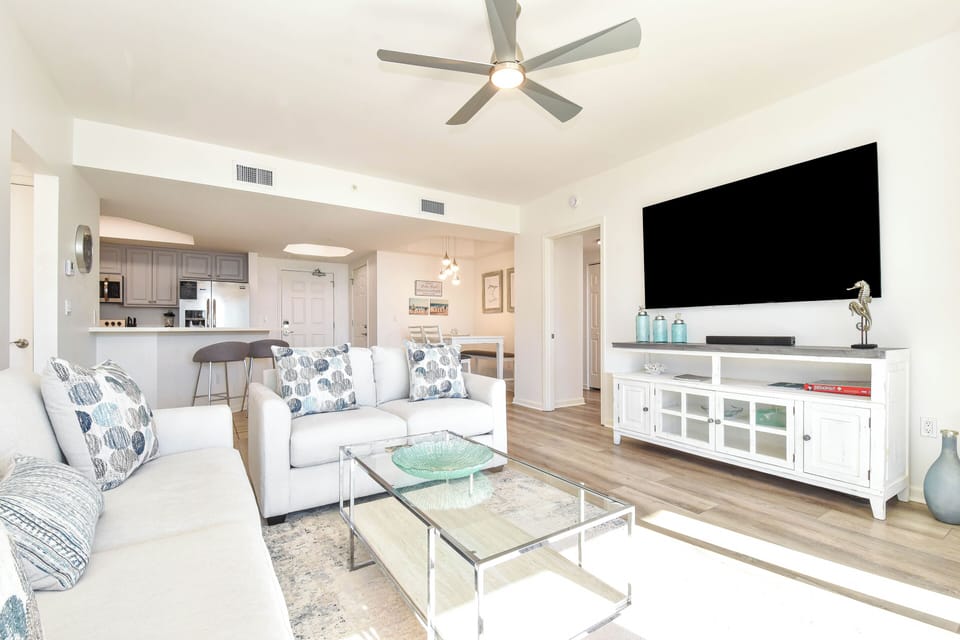 Silver Shells St. Lucia 404 - Living Area with TV