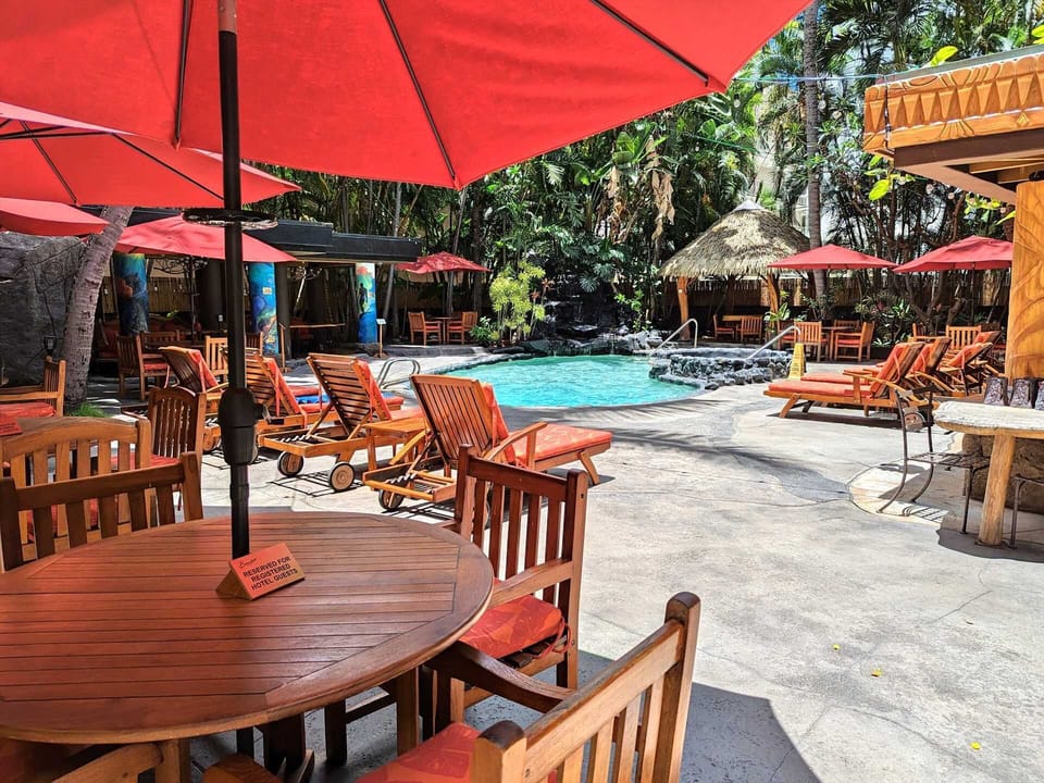 The heated pool and Jacuzzi provide a quiet oasis to relax.