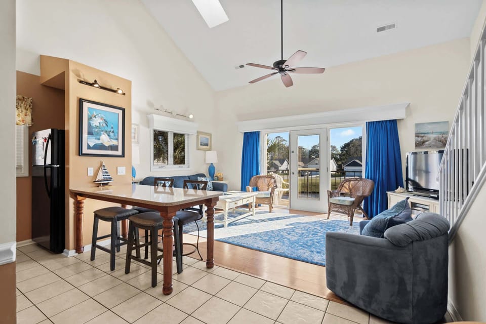Bright Living Room with Skylight Window