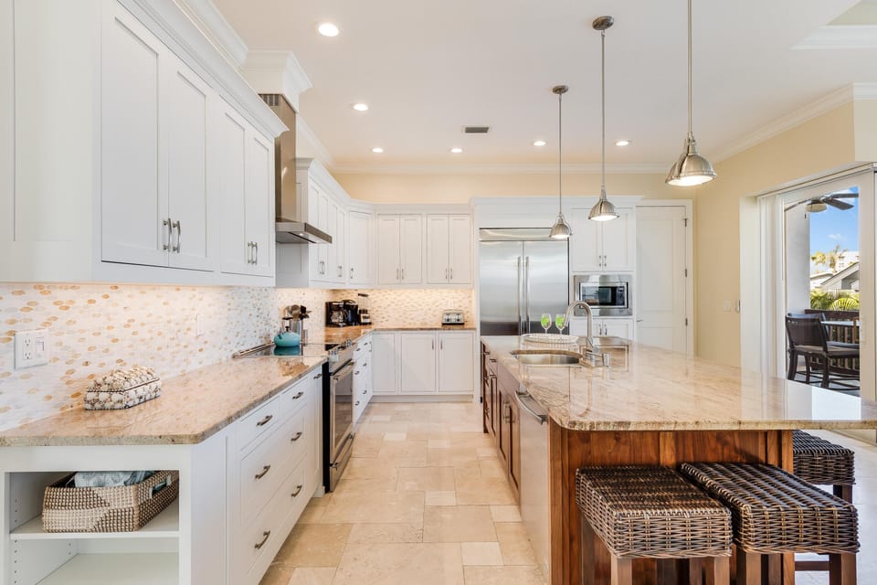 Sleek, spacious, and fully equipped—this kitchen makes every meal feel like part of the vacation.