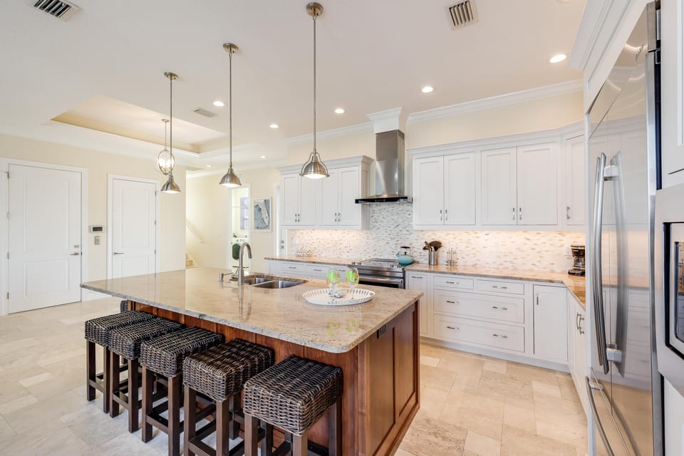 This kitchen is made for connection and convenience.