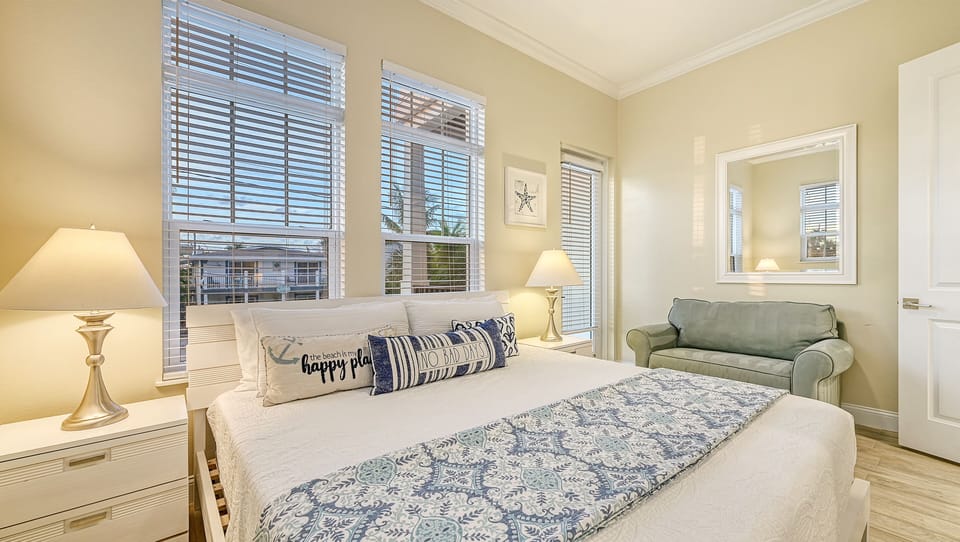 Wake up wrapped in soft light and serene comfort, where peaceful vibes set the tone for your day of relaxation.