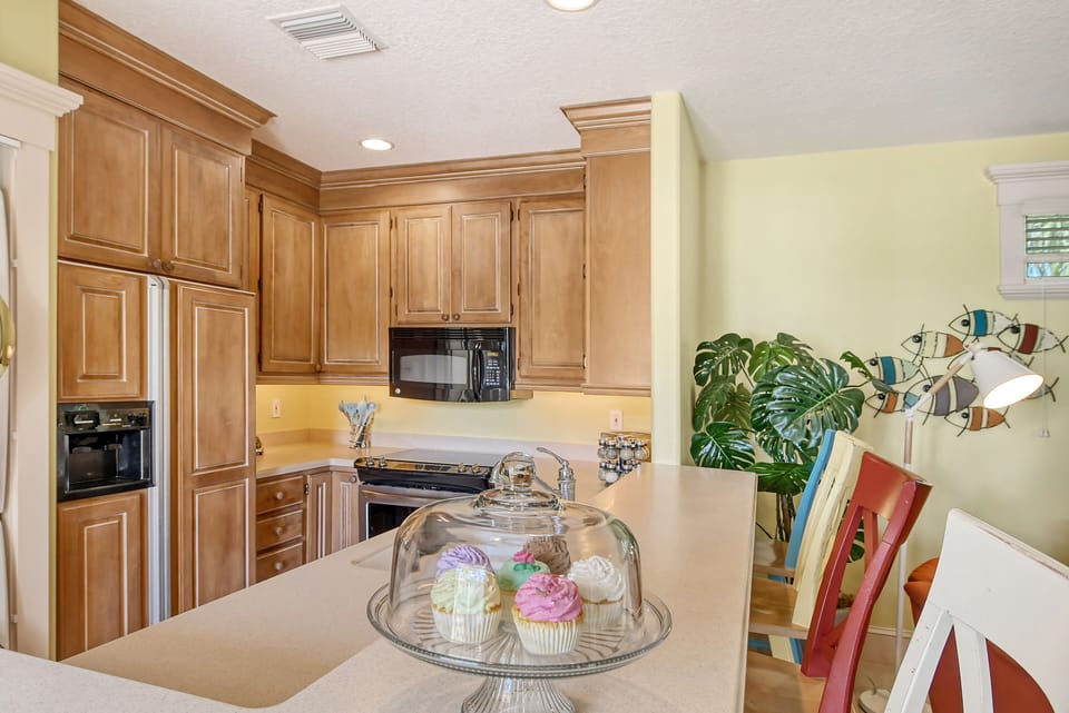 Kitchen with modern appliances.