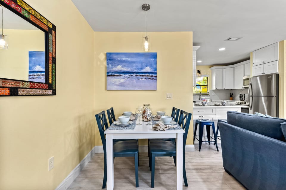 Dining area with seating for four.