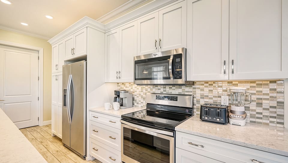 Kitchen with modern appliances.