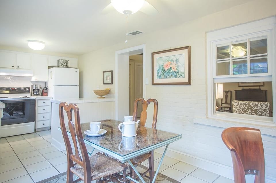 The dining room is open to the kitchen.