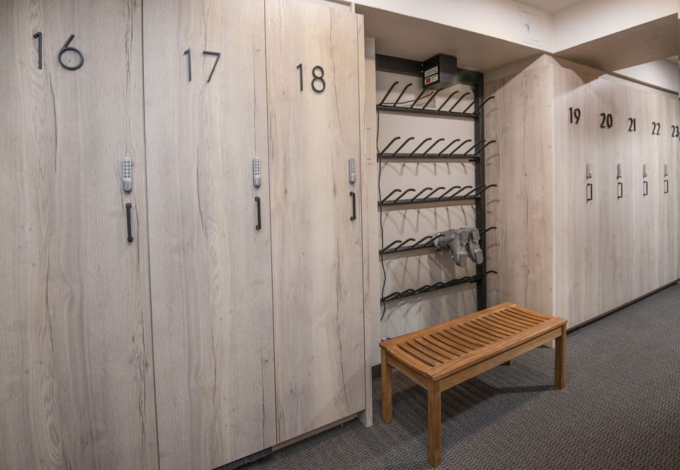 Ski Locker Room - Boot dryer and comfortable benches to help get your boots on.