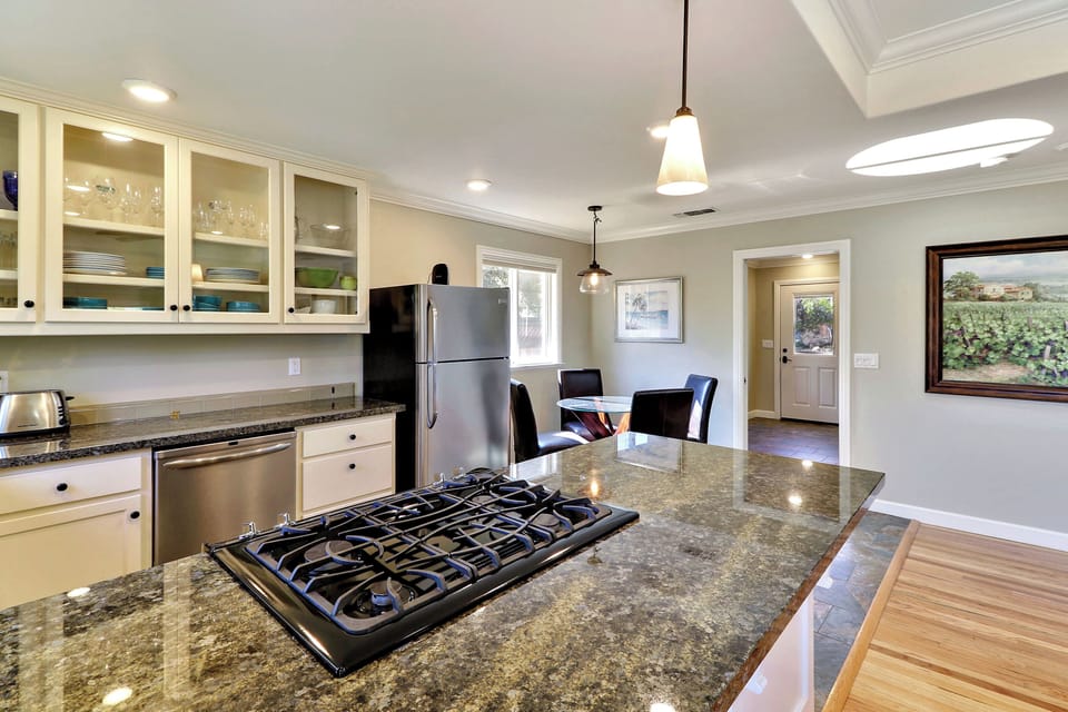 Gather at the island with room to cook and connect