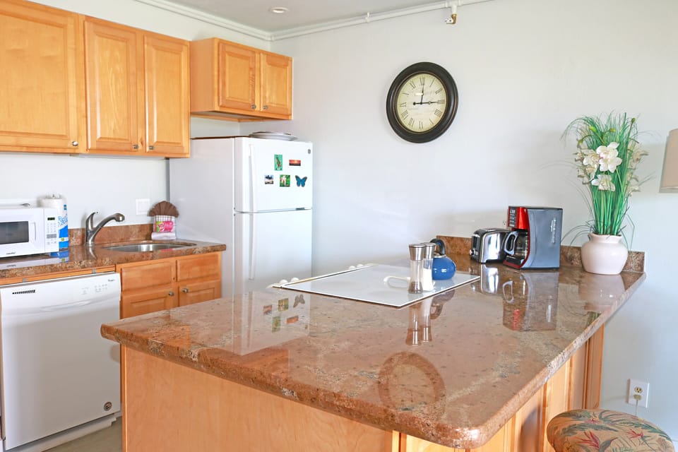This charming little kitchen has everything you need