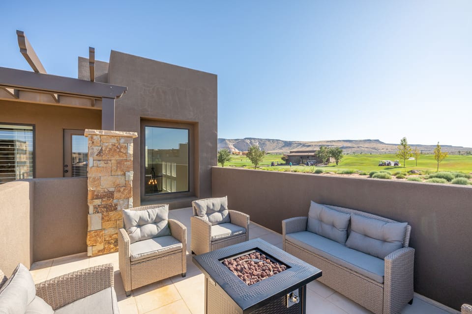 Front Patio East View - From the front patio you are able to view the 9th hole on The Ledges Golf Course