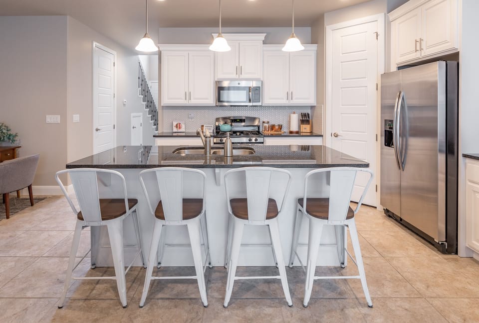 Kitchen - Our kitchen comes with everything you will need to prepare your own meals including stainless steel appliances.