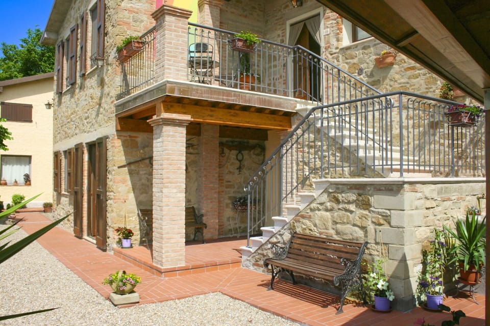 Home, Door, Architecture, House, Residential Area, Flowerpot, Stairs, Porch, Balcony, Brick