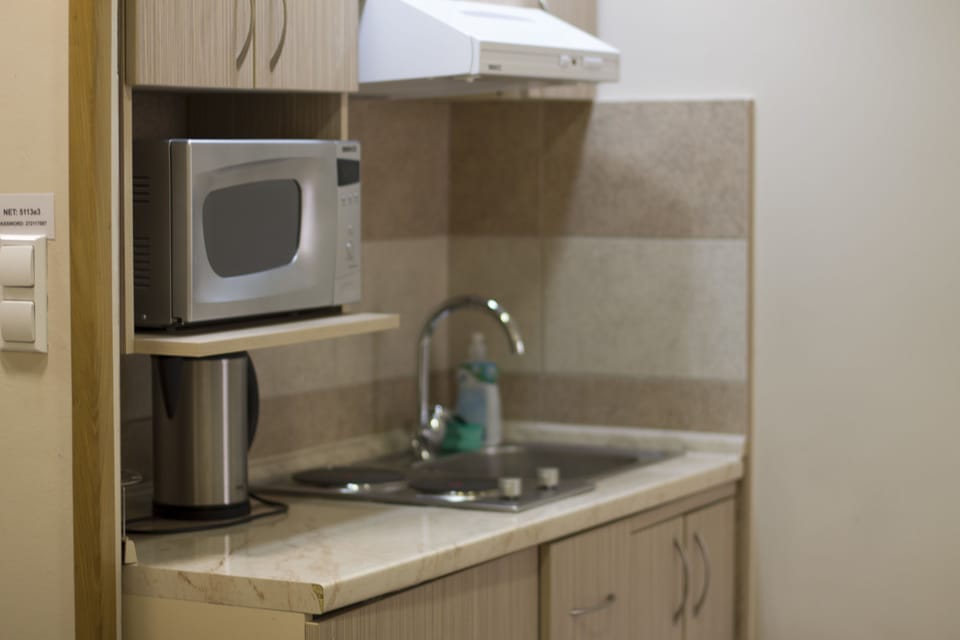 Fridge, electric kettle