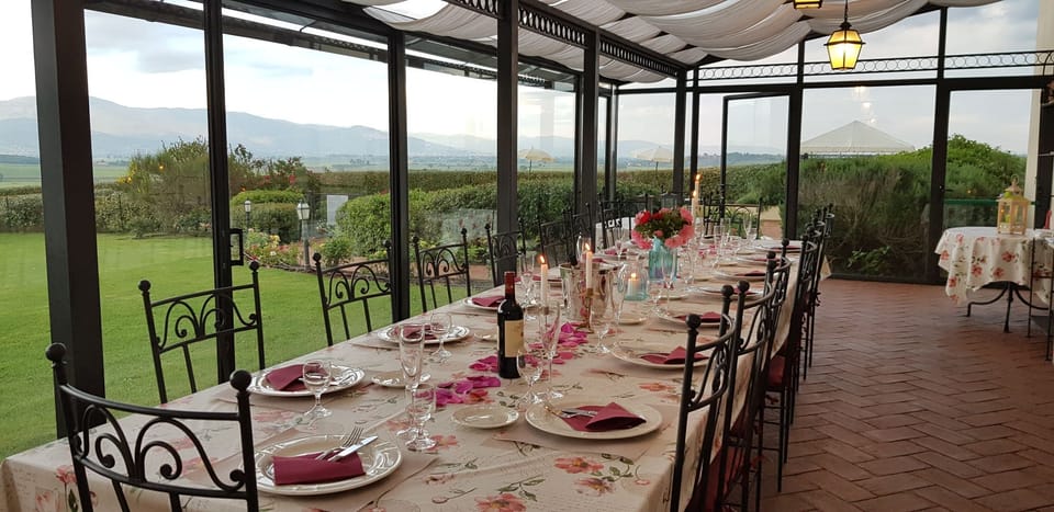 elegant table  in veranda
romantic dinner