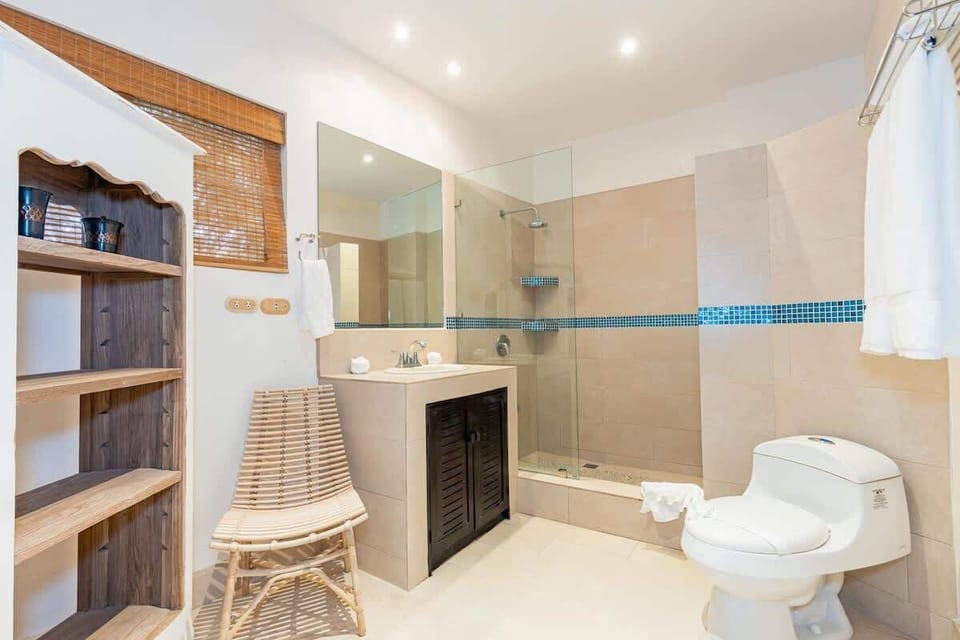 Master bathroom with walk in shower