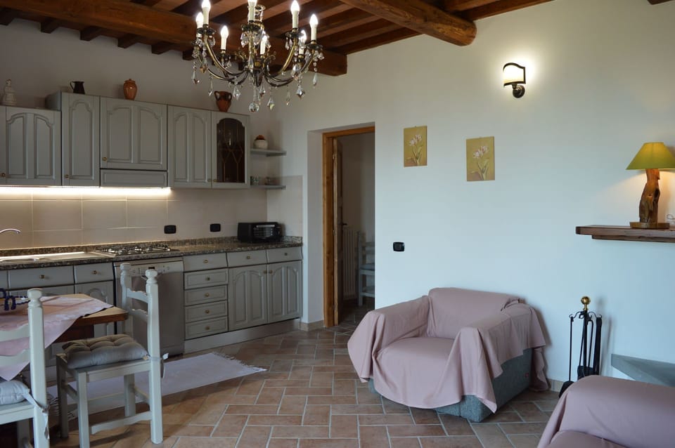 Dining room and kitchen