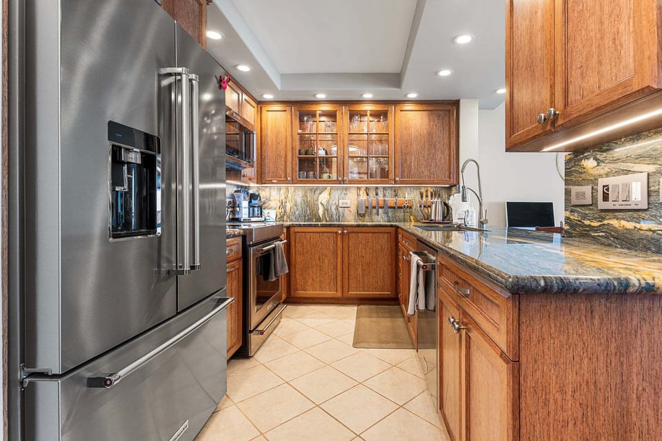 Updated kitchen with modern conveniences
