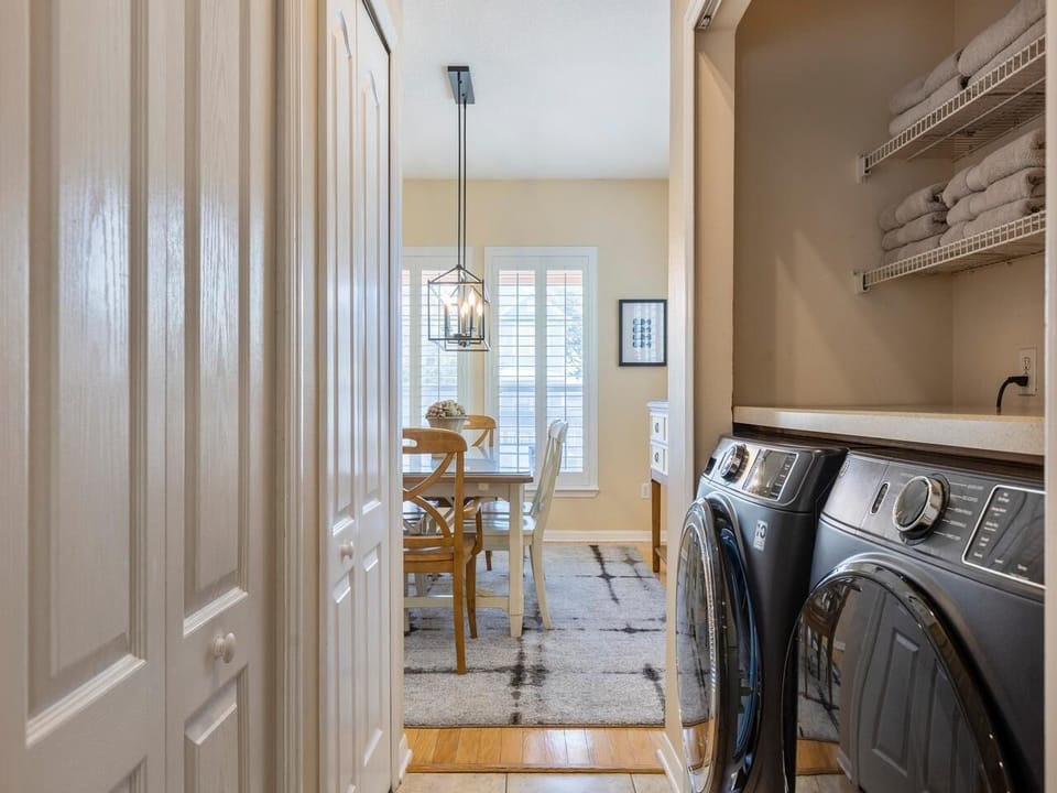 Bright laundry nook!
