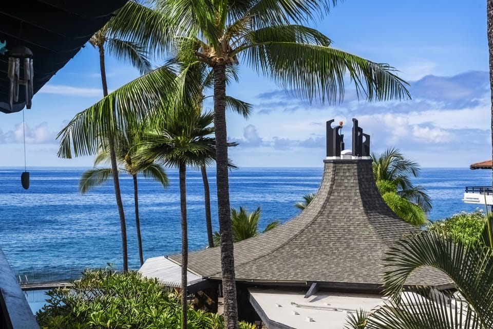 Ocean view from lanai outside our Condo for Rent in Kona