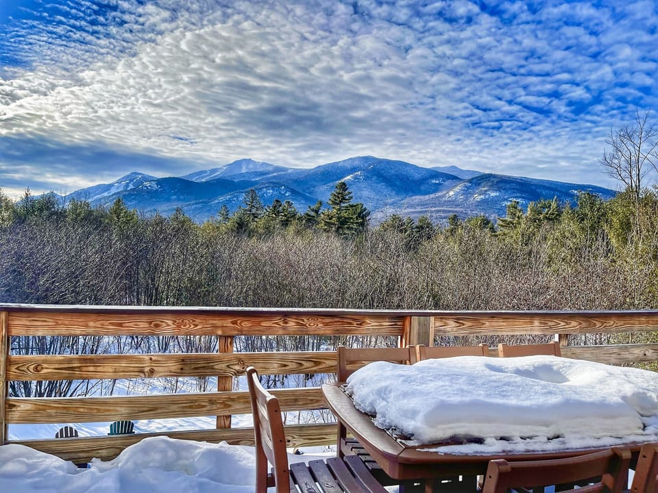 Million dollar view of Whiteface Mountain - feels like you can reach out and touch it!