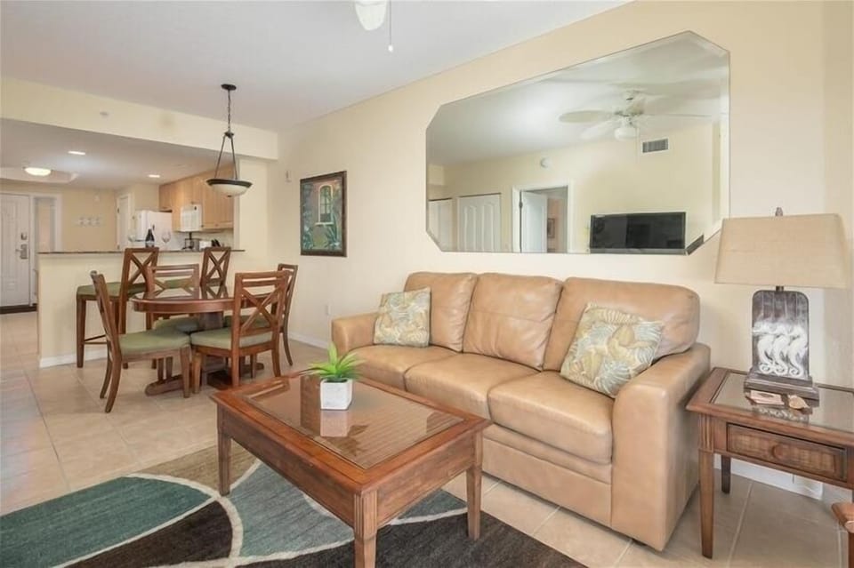 Living room with queen sleeper sofa
