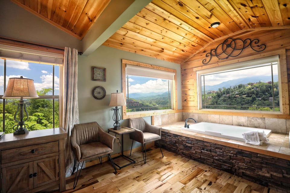 An amazing jetted soaking experience from inside the home!