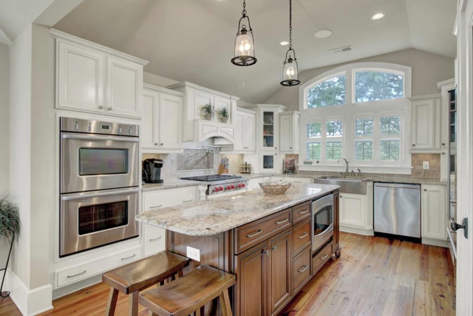 Huge gourmet kitchen.