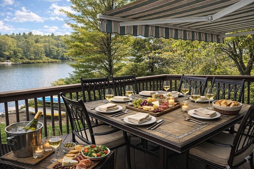 Lakeside dining experience