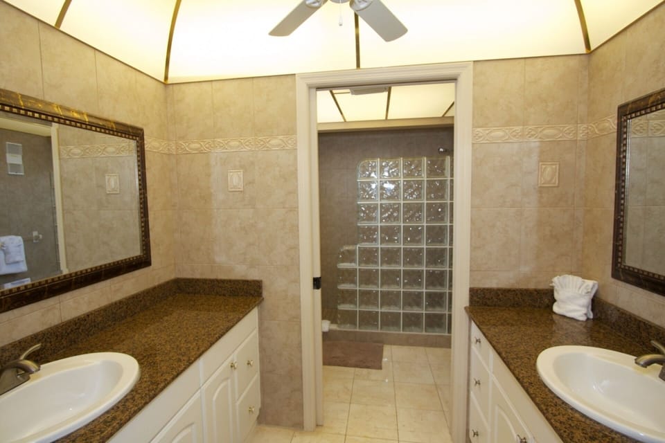 Master bedroom bathroom with shower