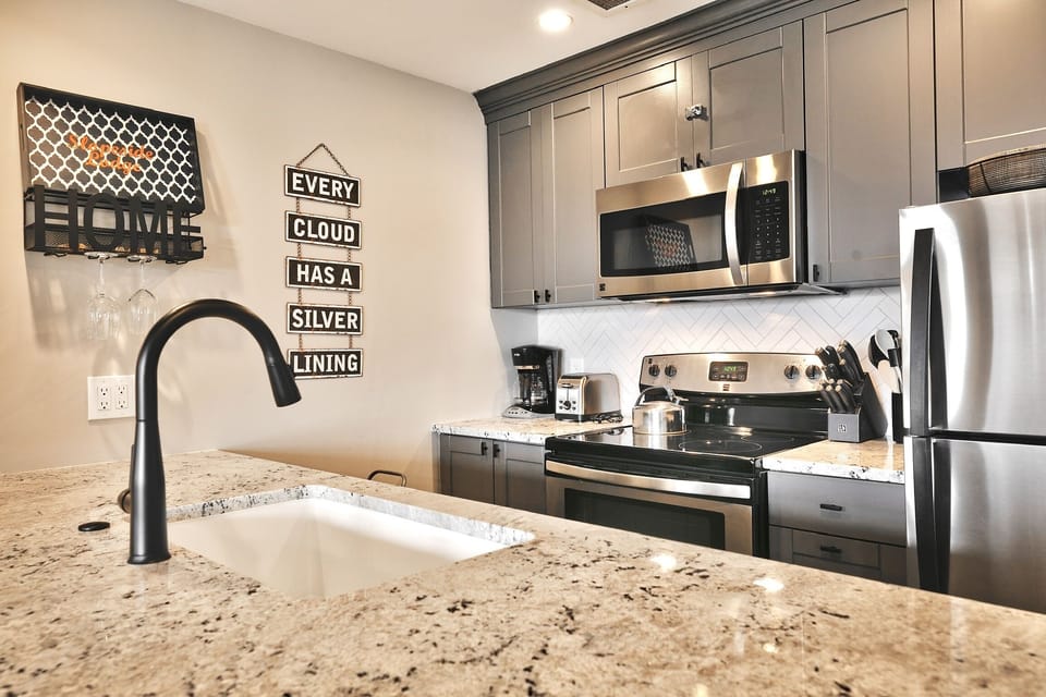 Sink Faucet, Sink, Indoors, Kitchen, Microwave