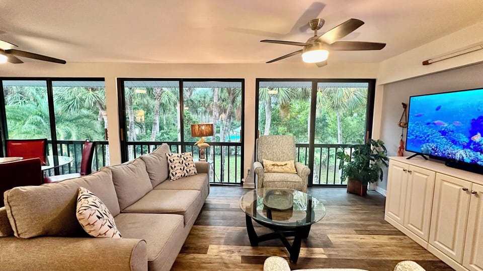The sun room is the heart of the house.