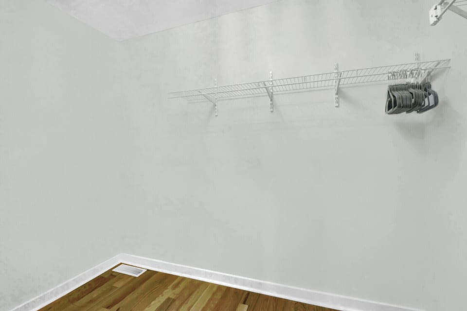 Master bedrooms large spacious closet.