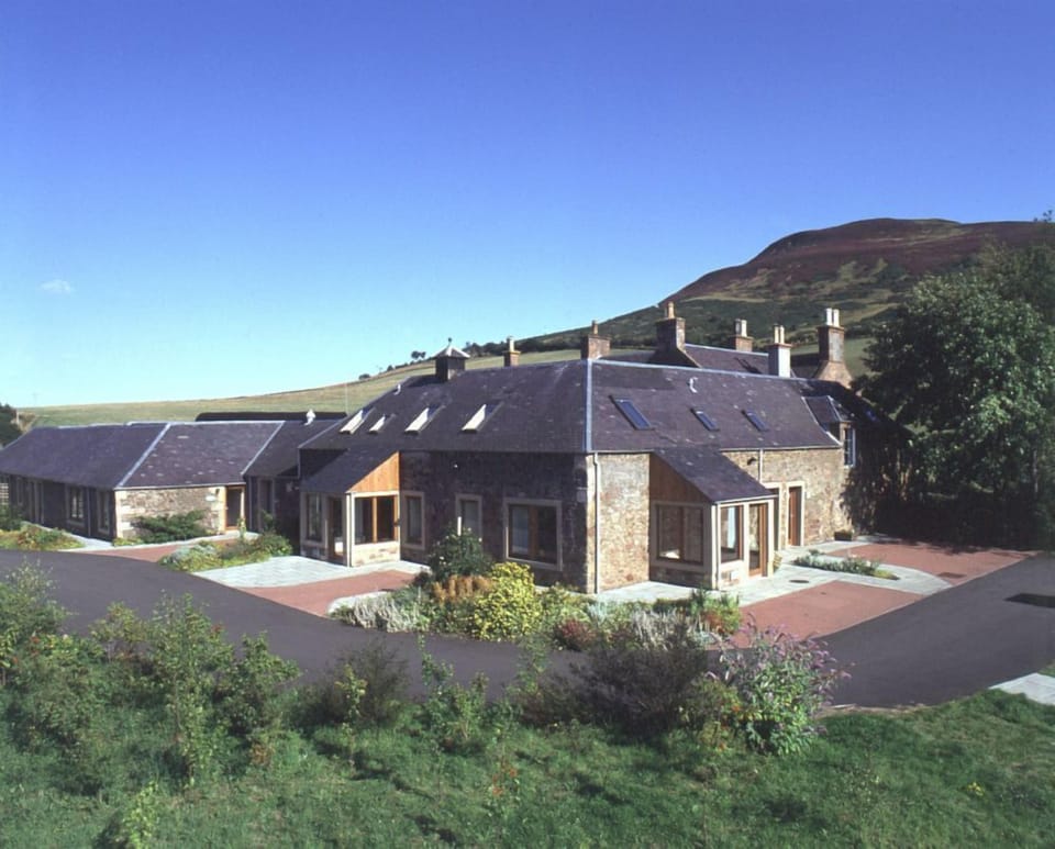 This photo shows the whole cottage complex, Single Tree Cottage is to the far left side