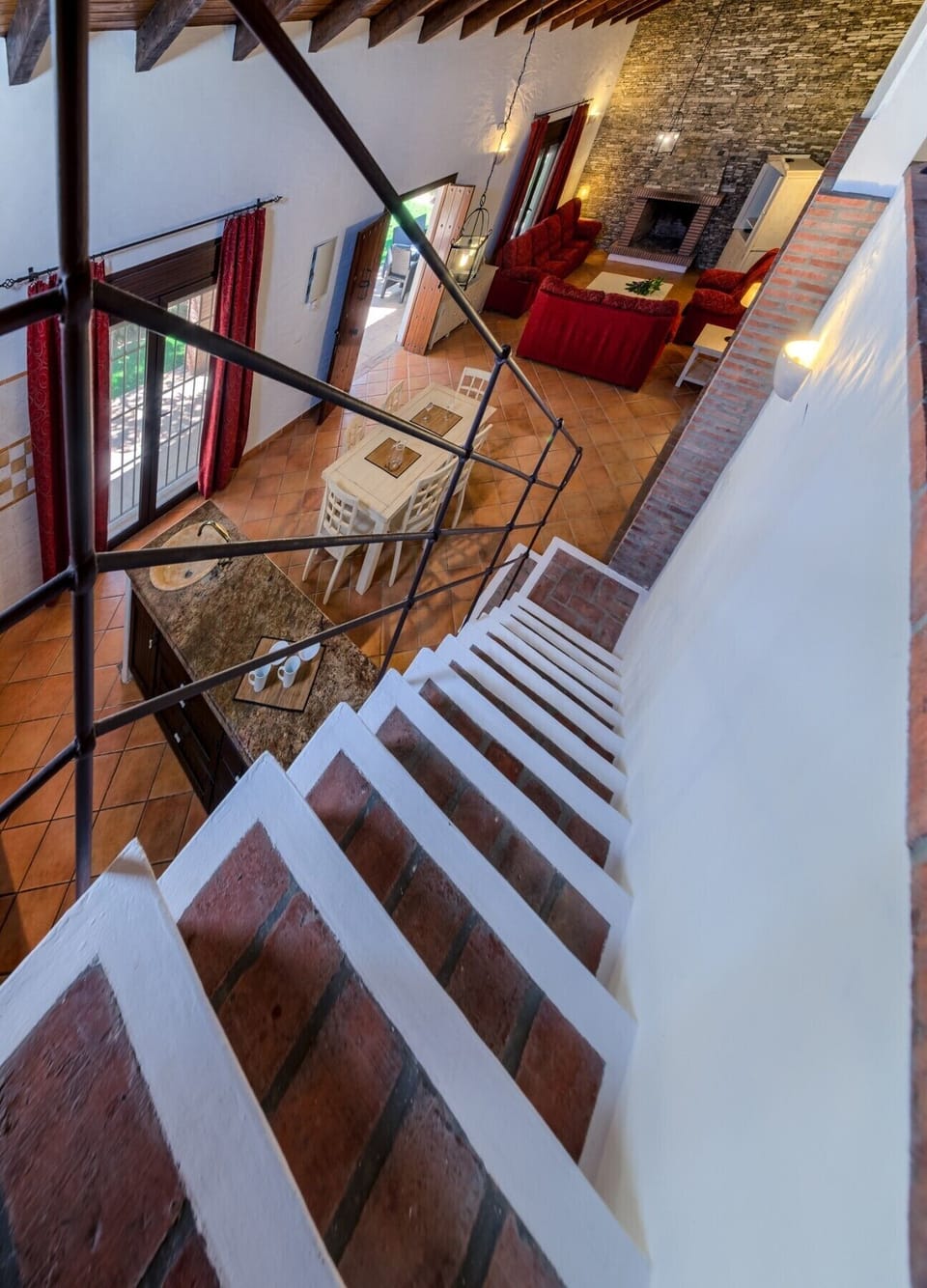 Stairs El Olivo House in Hacienda Roche Viejo in Conil