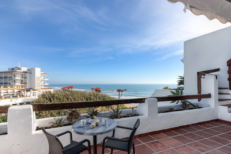 Table and Terrace views of Villa Poniente in Villas Flamenco Beach in Conil