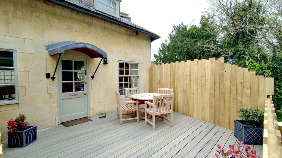 Rear with decking, George III, Bolthole Retreats