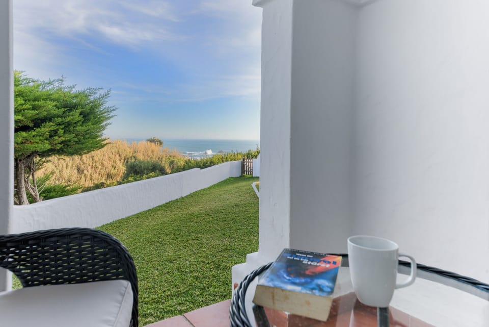 Sea views from Villa Castilnovo Terrace in Villas Flamenco Beach in Conil