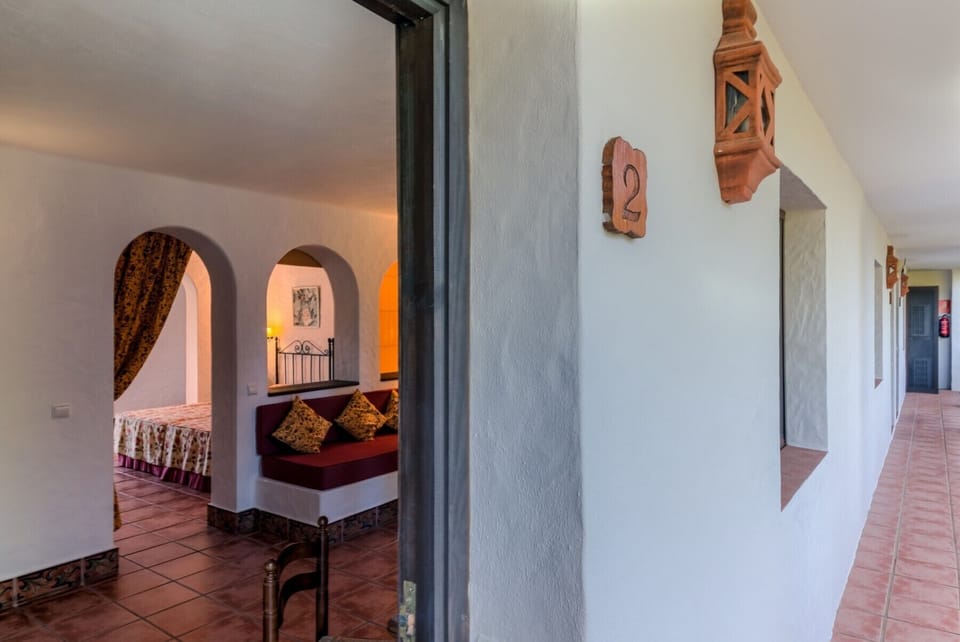 Exterior of the apartments on the top floor at Hacienda Roche Viejo in Conil